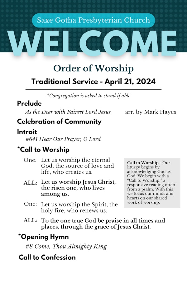 Order Of Worship 4 21 24