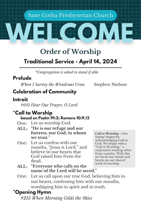  Order Of Worship 4 14 24