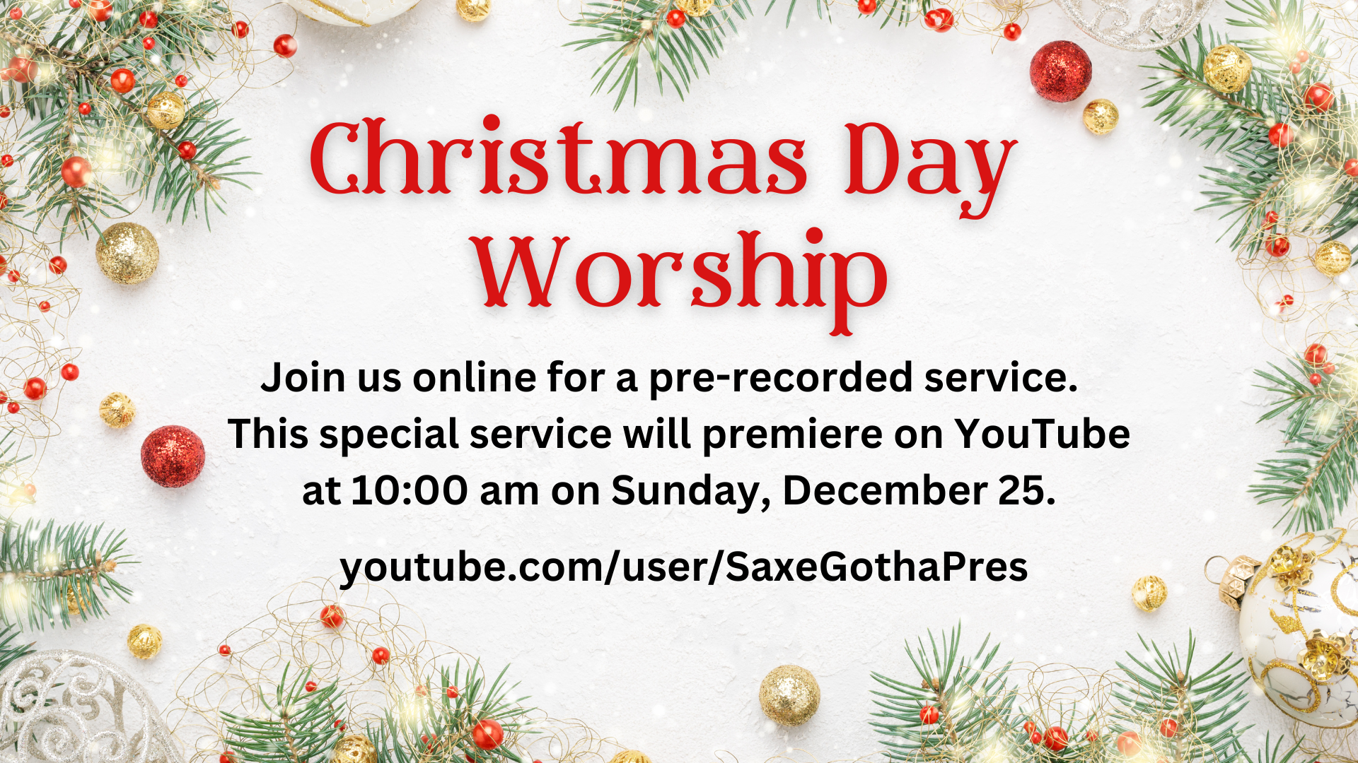Christmas Day Worship 2022 Slide